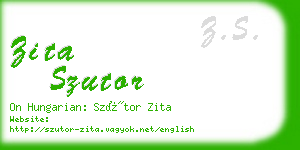 zita szutor business card